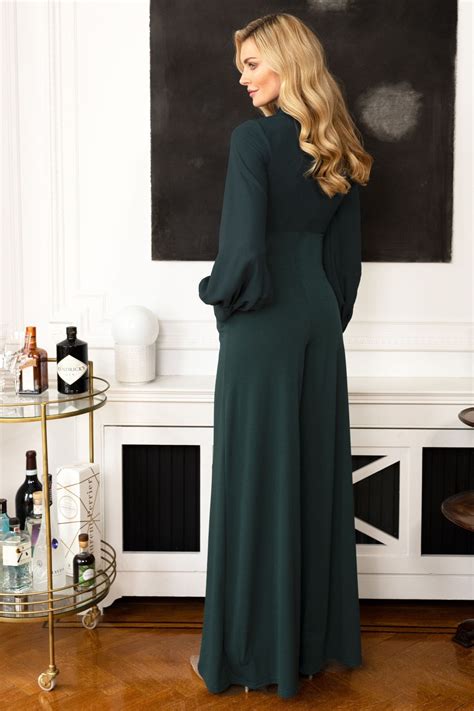 Buy Hotsquash Green Wide Leg Jumpsuit With Blouson Sleeve From Next
