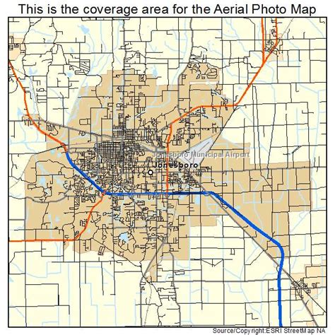 Aerial Photography Map Of Jonesboro Ar Arkansas