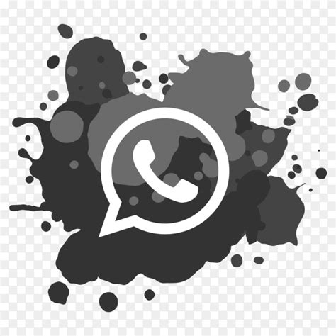Whatsapp Logo Black Paint Splash Png Similar Png