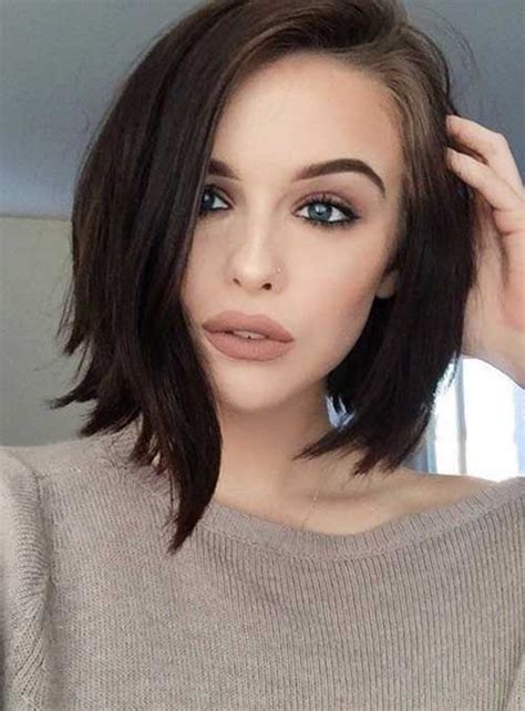 Keep it long on the top, add a little curl, and this pixie will be screaming style. 20 New Short Dark Haircuts | Short Hairstyles 2018 - 2019 ...
