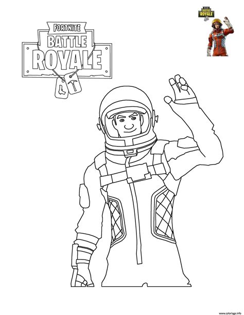 Coloriage Fortnite Battle Royale Personnage 5 à Imprimer Coloring