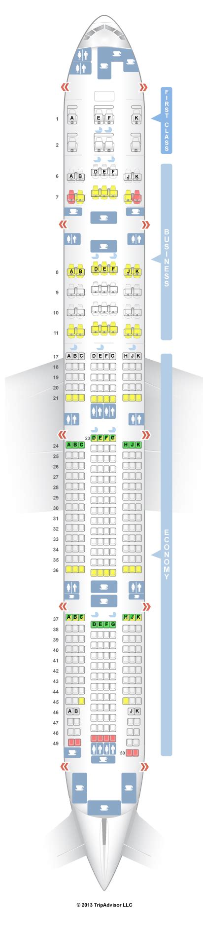 Seatguru Seat Map Emirates Boeing 777 300er 77w Three Class V1