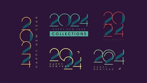 Premium Vector Vector Number 2024 With A Sleek And Modern Design
