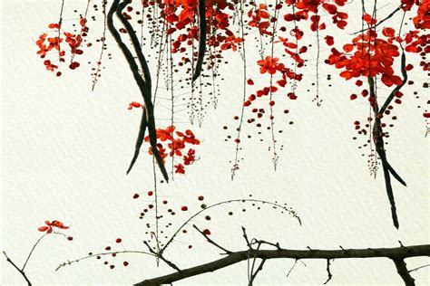 Famous Red Cherry Blossom Background References