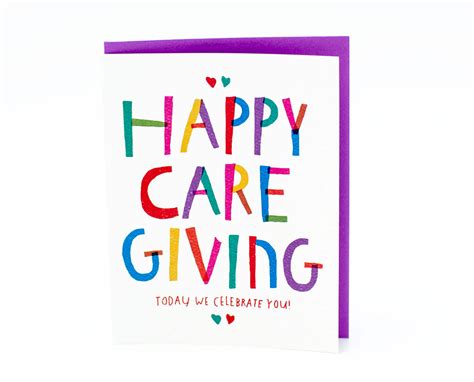 Caregiver Card Caregiver Appreciation Caregiver T Celebration Happy Caregiving Etsy