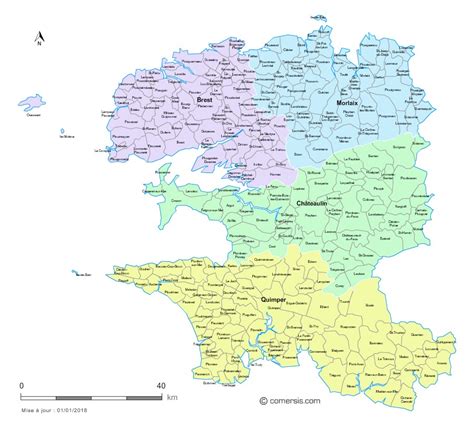 Carte Communes Finistère Carte De La Norvege