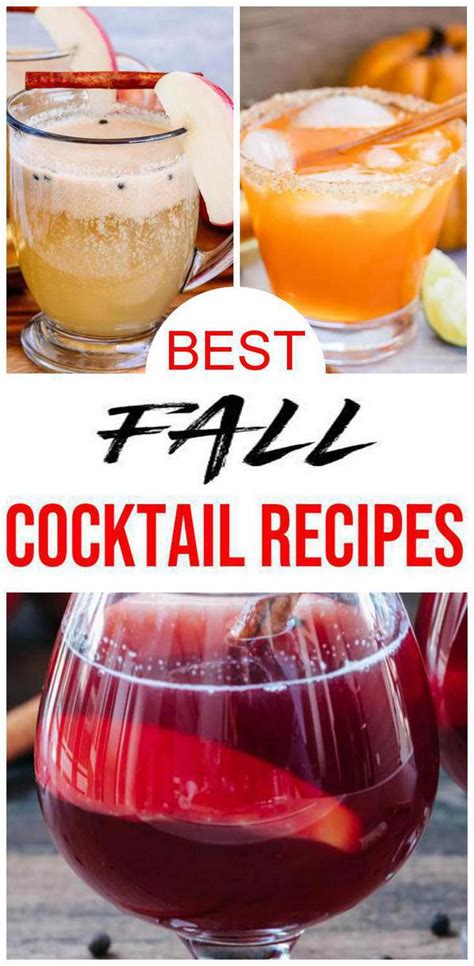 10 Fall Cocktails {easy} Alcohol Drink Recipes Best Alcoholic Fall Drinks