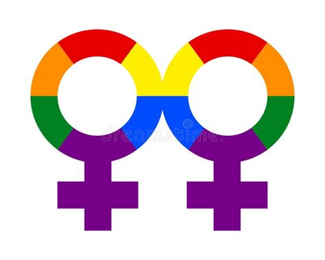 Gay Symbol In Rainbow Color Illustration Vector Rainbow Homosexual Gender Sign Stock Vector