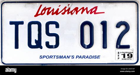 License Plate Louisiana Hi Res Stock Photography And Images Alamy