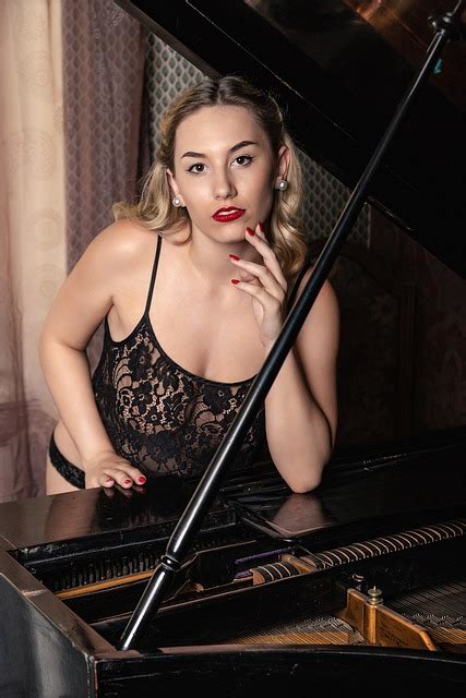 Lingerie Piano Woman Free Photo On Pixabay