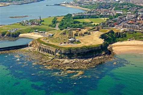 Tynemouth Castle Is Located On A Rocky Headland Known As Pen Bal Crag
