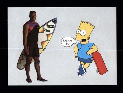 Bo Knows Bart Simpson Art Card Radical Bo