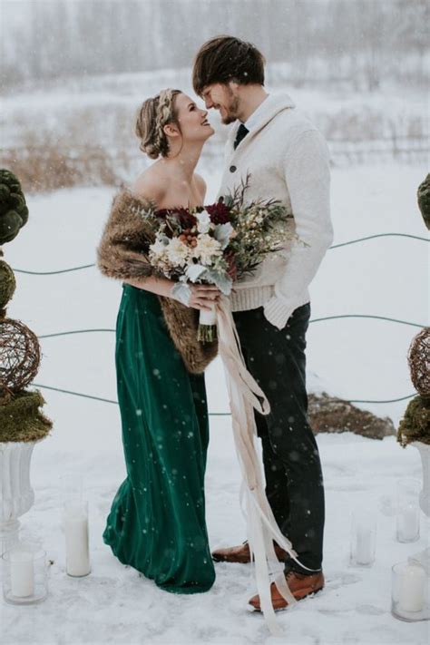 Picture Of Winter Wedding Color Theme
