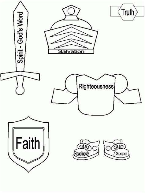 Free Coloring Pages For Armor Of God - Coloring Home