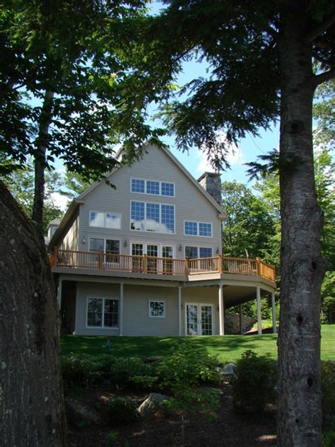 Lake Sunapee Nh Lakefront Home Traditional Exterior Boston By