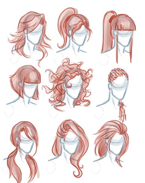 Hair Style Hair Reference Art Reference Photos Library Reference Long Hair Drawing Reference