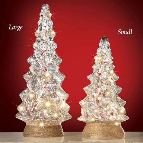 Country Lighted Glass Christmas Trees Collections Etc