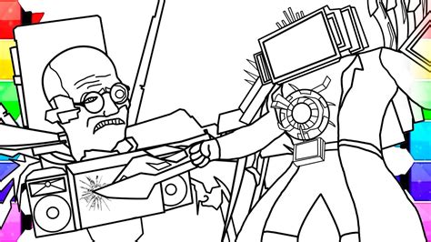 Skibidi Toilet New Coloring Pages How To Color New Titan Tv Man Vs
