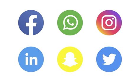 Paquete De Iconos De Redes Sociales Facebook Instagram Snapchat Twitter Linkedin Y Otros Botones