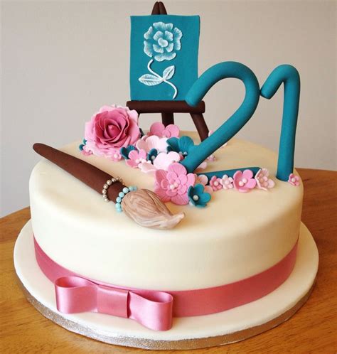 Artist Paintbrush Easel Cake By Fondant Fancy Art Birthday Cake