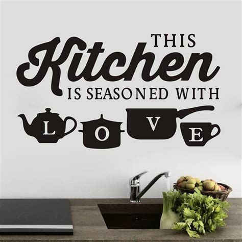 Details About This Kitchen Is Seasoned With Love Quotes Wall Stickers Art Home Decor Vinyl Home