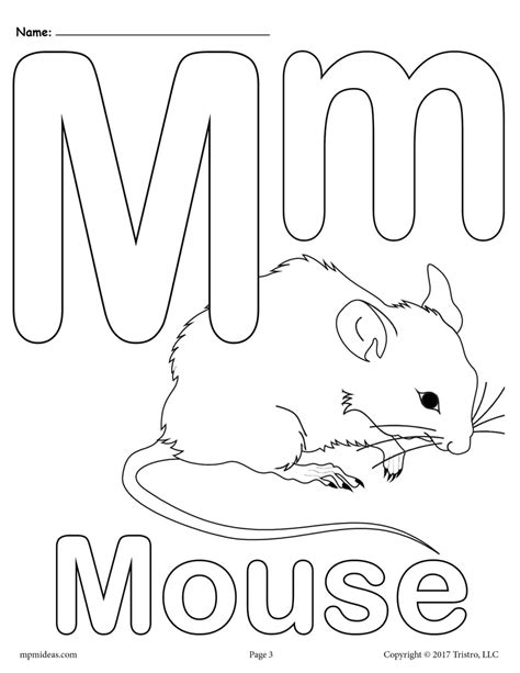 Letter M Alphabet Coloring Pages - 3 FREE Printable Versions! – SupplyMe