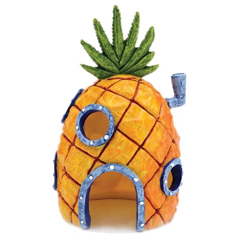 Penn Plax Spongebob Squarepants Pineapple House With Swim Holes Aquatic