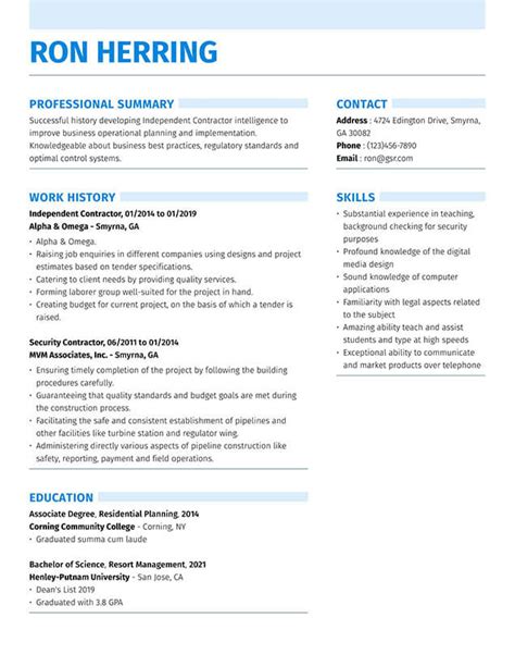 Resume Format For Job 2021 The Best Resume Templates For 2021 Myperfectresume