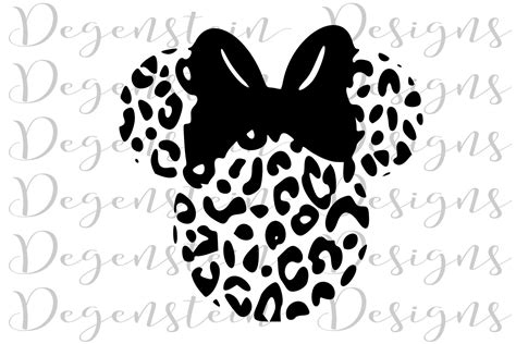 Leopard Minnie Mouse Ears Decal Disney Leopard Minnie Mouse Silhouette
