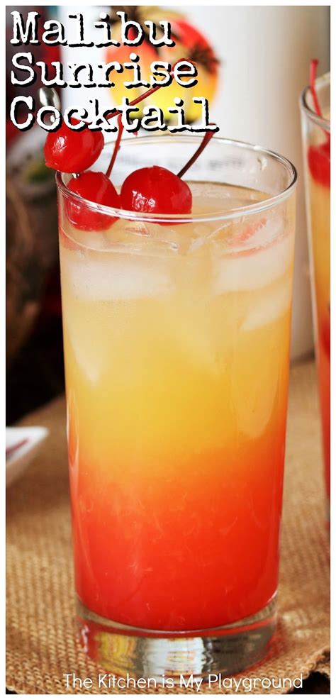 Malibu Recipe Drinks Malibu Sunset Rum Drinks Recipes Fruity