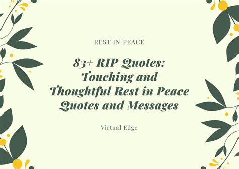 83 Rip Quotes Touching And Thoughtful Rest In Peace Quotes And Messages Virtual Edge