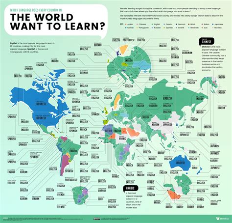 Which Language Does Every Country Want To Learn Vivid Maps