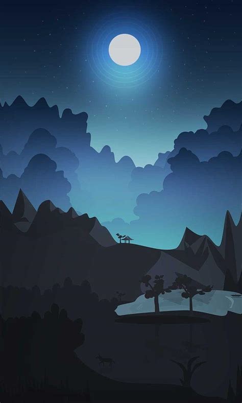 Cartoon Night Sky Wallpapers Top Free Cartoon Night Sky Backgrounds