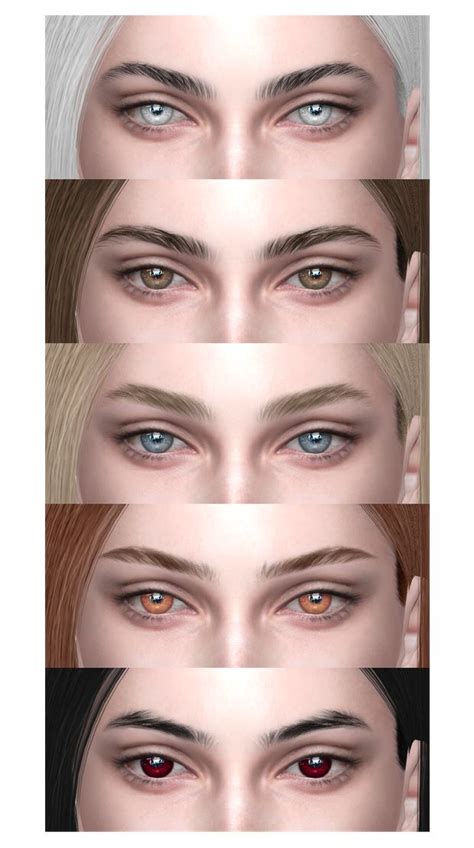 Eyebrows N20 24 ･ｪ･ Patreon Sims The Sims 4 Skin Sims 4 Cc Eyes