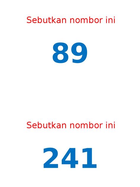 0 ratings0% found this document useful (0 votes). Tulis Nombor Dalam Perkataan Dan Angka