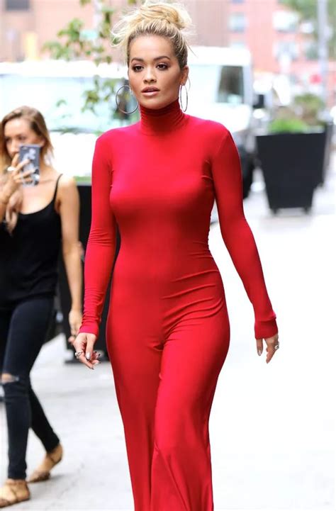 Rita Ora Puts On Seriously Sexy Display In Eye Popping Red Jumpsuit And Heels Irish Mirror Online
