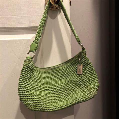 Lina Bags Green Crocheted Shoulder Bag By Lina Like New Poshmark