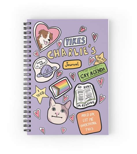 Heartstopper Stickers Pack Choose Xl Or Large Spiral Notebook By