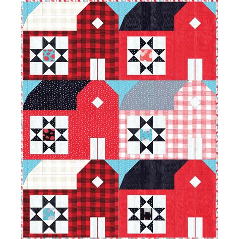 Red Barns Quilt Pattern Pdf Version In 2020 Barn Quilt Patterns