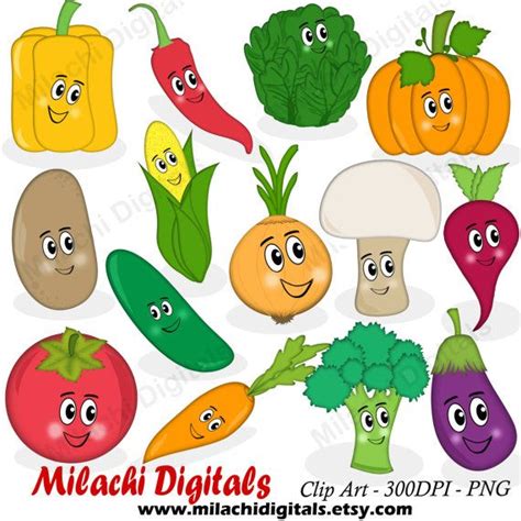 60 Off Sale Vegetable Clipart Veggie By Milachidigitals On Etsy Name