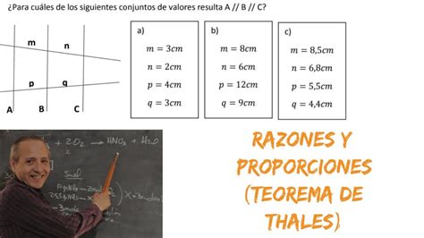 Razones Y Proporciones Teorema De Thales Youtube