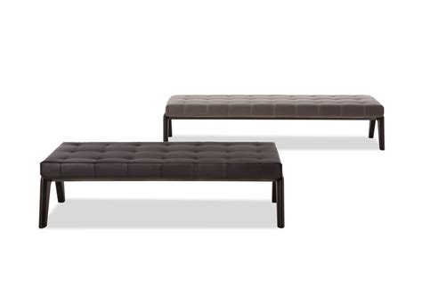 Upholstered daybed with mattress and decorative bolster on wood base and legs. Contemporary upholstered bench / leather / by Rodolfo ...