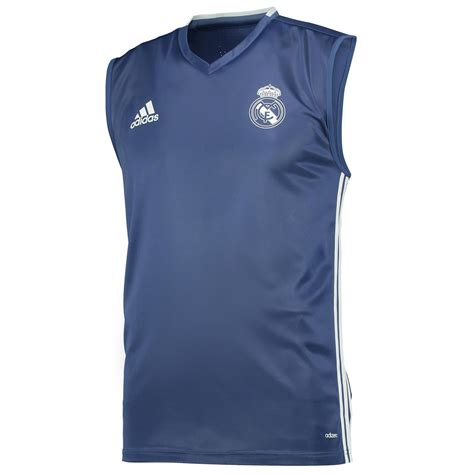 Adidas Mens Gents Football Real Madrid Training Sleeveless Shirt Jersey