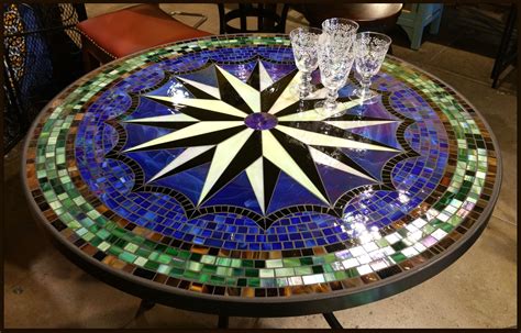 Tile And Glass Mosaic Tables Mosaic Table Mosaic Glass Mosaic Patio