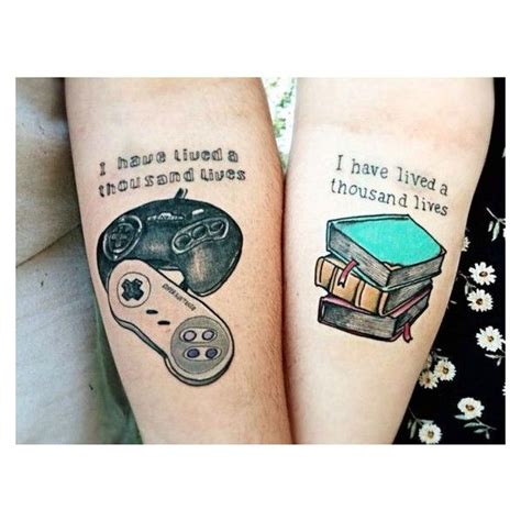 20 awesome matching tattoos only geek couples would get liked on polyvore featuring accessories