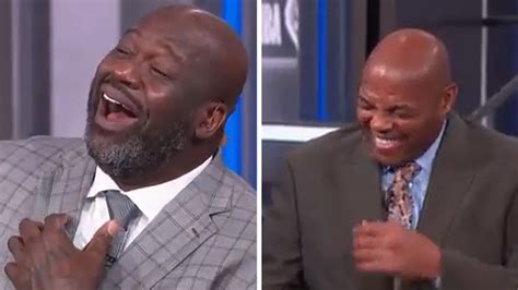 Shaq Charles Barkley Can T Control Laughter In Hilarious Scene On Nba