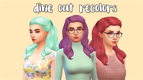 The Sims 4 Maxis Match Cc — Peasims Dine Out Hair