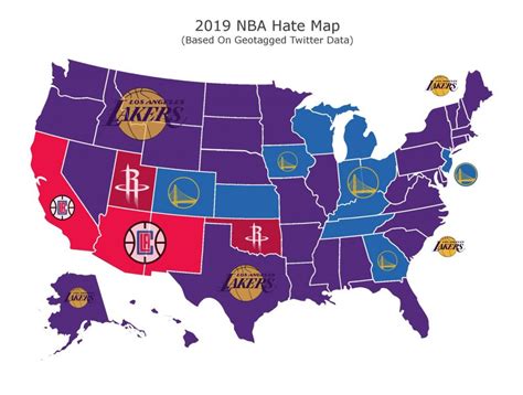 Published february 11, 2015 · updated february 11, 2015. Map Shows The Most Hated NBA Teams In Every State For 2019 ...