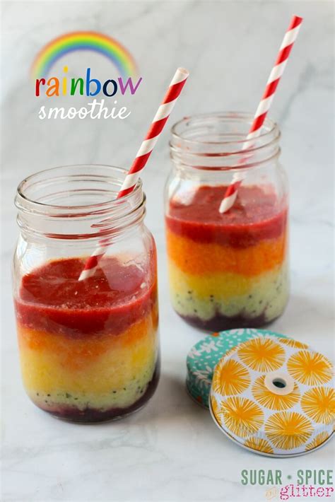 Rainbow Smoothie Recipe ⋆ Sugar Spice And Glitter