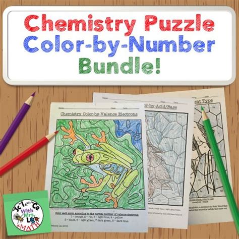 Color By Number Chemistry Puzzles Great For Reviewing